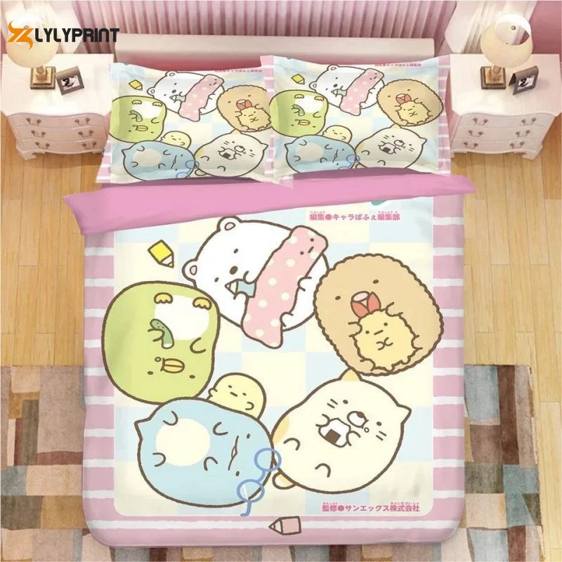 Sumikko Gurashi 3 Duvet Quilt Bedding Set , Soft Quilt, King Size, All Season Cozy Quilt QB0901