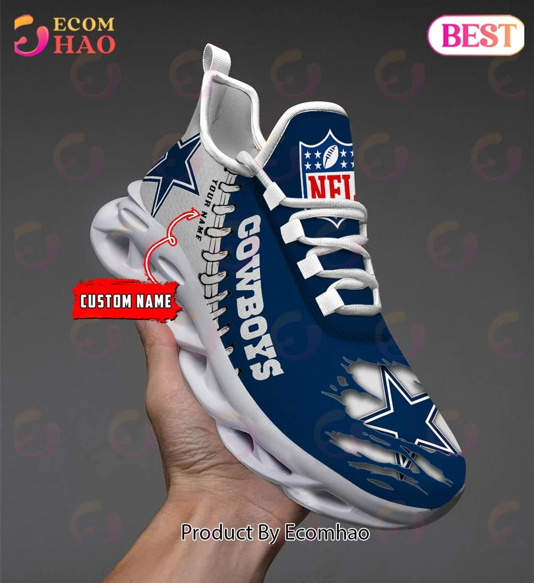 Dallas Cowboys Max Soul Shoes Custom Name  Unisex sneakers MS0601