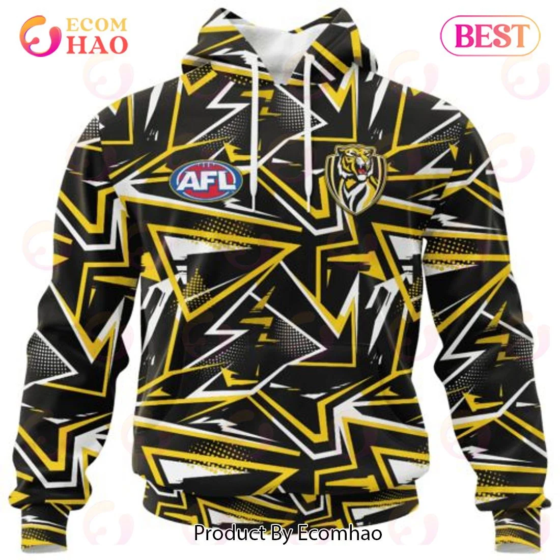 AFL Richmond Tigers Special Abstract Design Hoodie, Zip Hoodie, Man - Women, Warm, Premium Quality HZ0501
