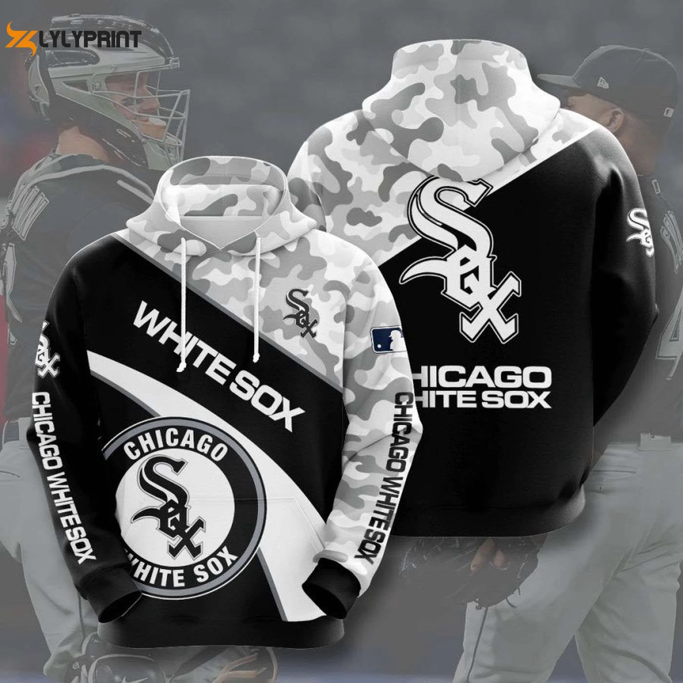 Stylish Chicago White Sox Silver Camo Pullover Hoodie AOP Shirt – Show Your Team Spirit HZ0501