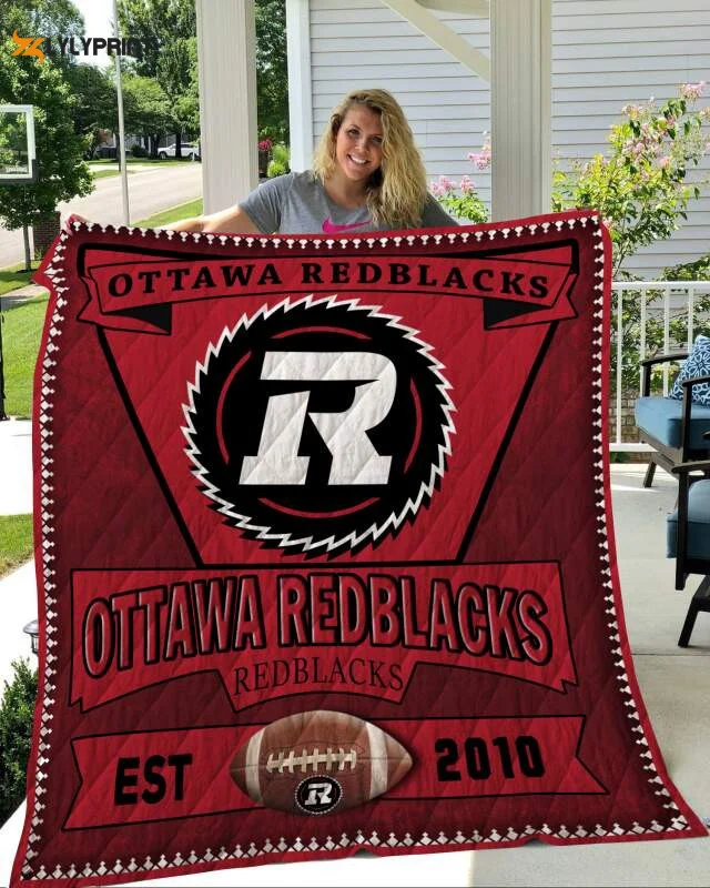 Ottawa Redblacks 3D Customized Quilt Blanket For Fans Home Decor Gift ,  Soft Quilt, King Size, All Season Cozy Quilt QB0901