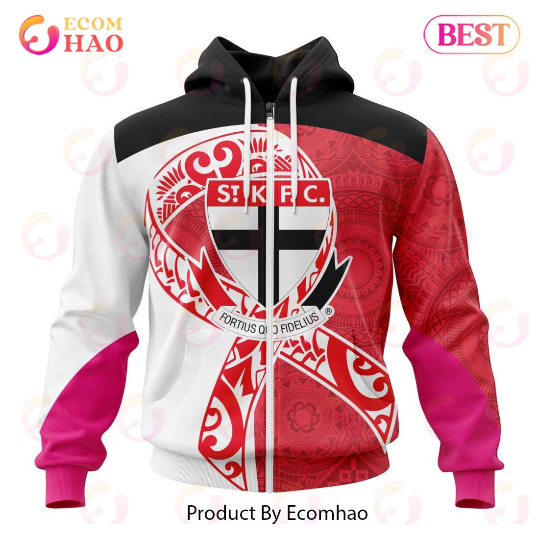 AFL St Kilda Football Club Specialized Kits Samoa Fight Cancer 3D Hoodie, Zip Hoodie, Man - Women, Warm, Premium Quality HZ0501