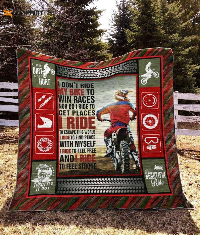 Motocross A Little Dirt 3D Quilt Blanket , Soft Quilt, King Size, All Season Cozy Quilt QB0901