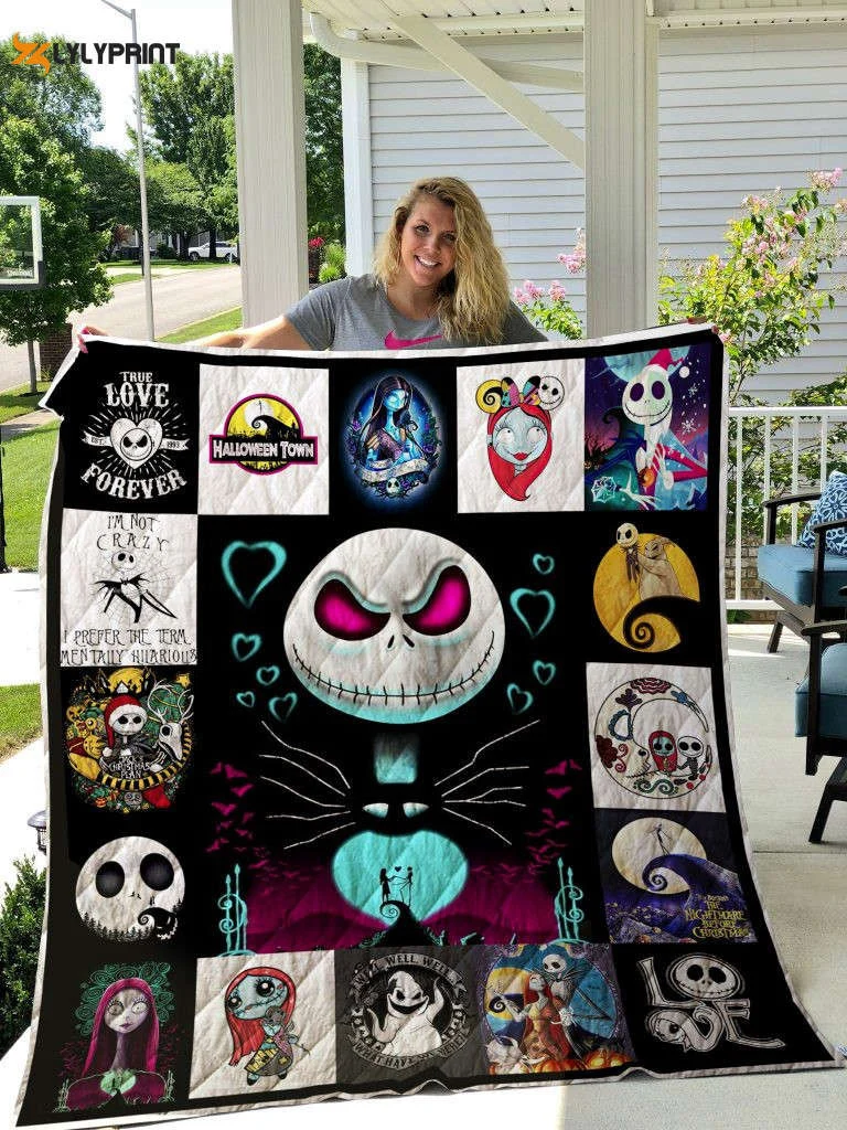 The Nightmare Before Christmas Poster 3D Quilt Blanket For Fans Home Decor Gift ,  Soft Quilt, King Size, All Season Cozy Quilt QB0901