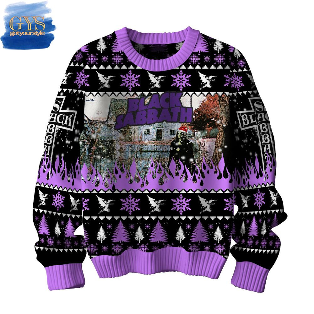 Black Sabbath Master Of Reality Ugly Christmas Sweater , Cozy Soft Unisex Pullover SW0601