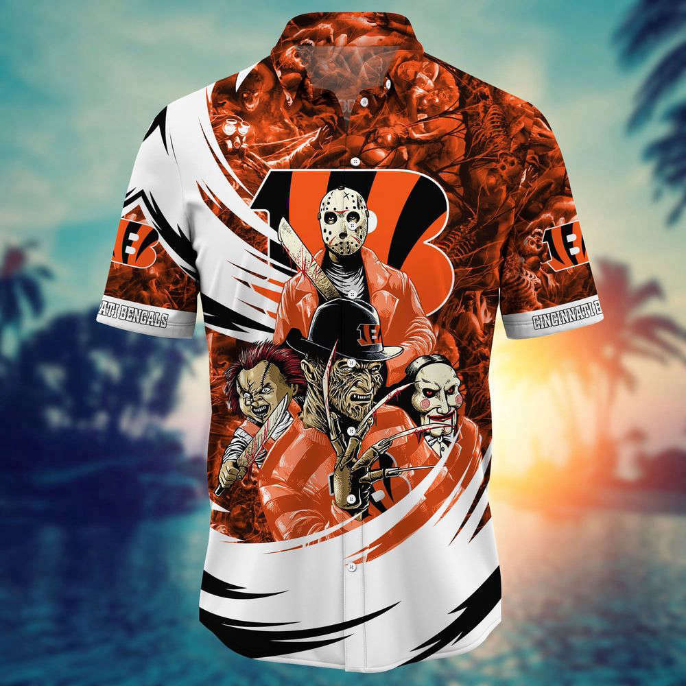 Cincinnati Bengals NFL Halloween Horror Movies Hawaiian Shirts For Men And Women HW0601