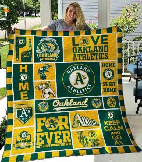Oakland Athletics Quilt For Fans Home Decor Gift , Soft Quilt, King Size, All Season Cozy Quilt QB0901