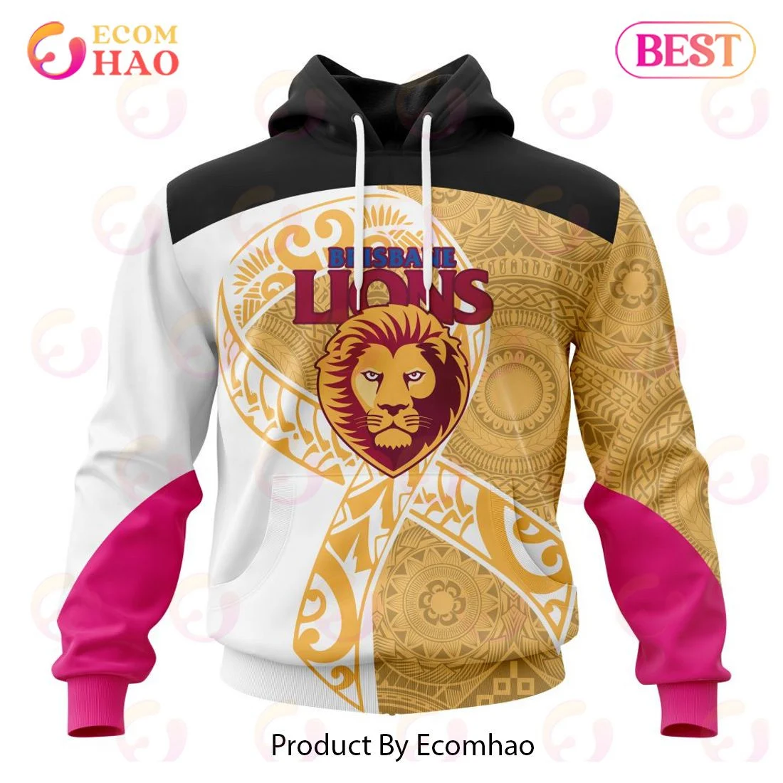 AFL Brisbane Lions Specialized Kits Samoa Fight Cancer 3D Hoodie, Zip Hoodie, Man - Women, Warm, Premium Quality HZ0501