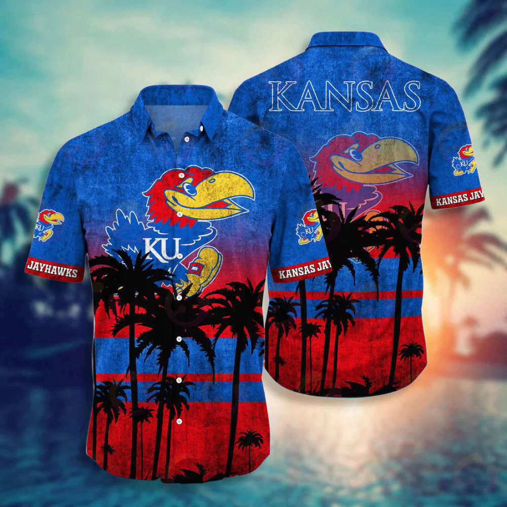 Kansas Jayhawks Hawaii Shirt Style Hot Trending Summer, Gift For Men Women HW0601