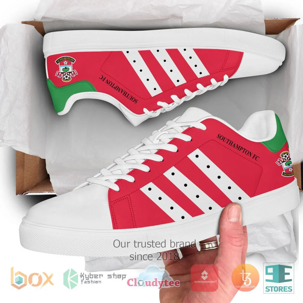 Custom Southampton FC Red White Stan Smith Shoes for Men Women, Trendy Style Sneakers ST0801