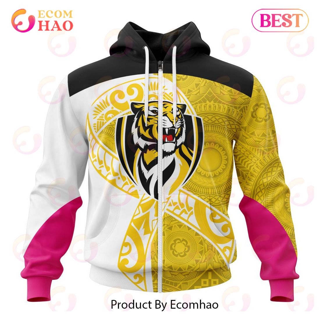 AFL Richmond Specialized Kits Samoa Fight Cancer 3D Hoodie, Zip Hoodie, Man - Women, Warm, Premium Quality HZ0501