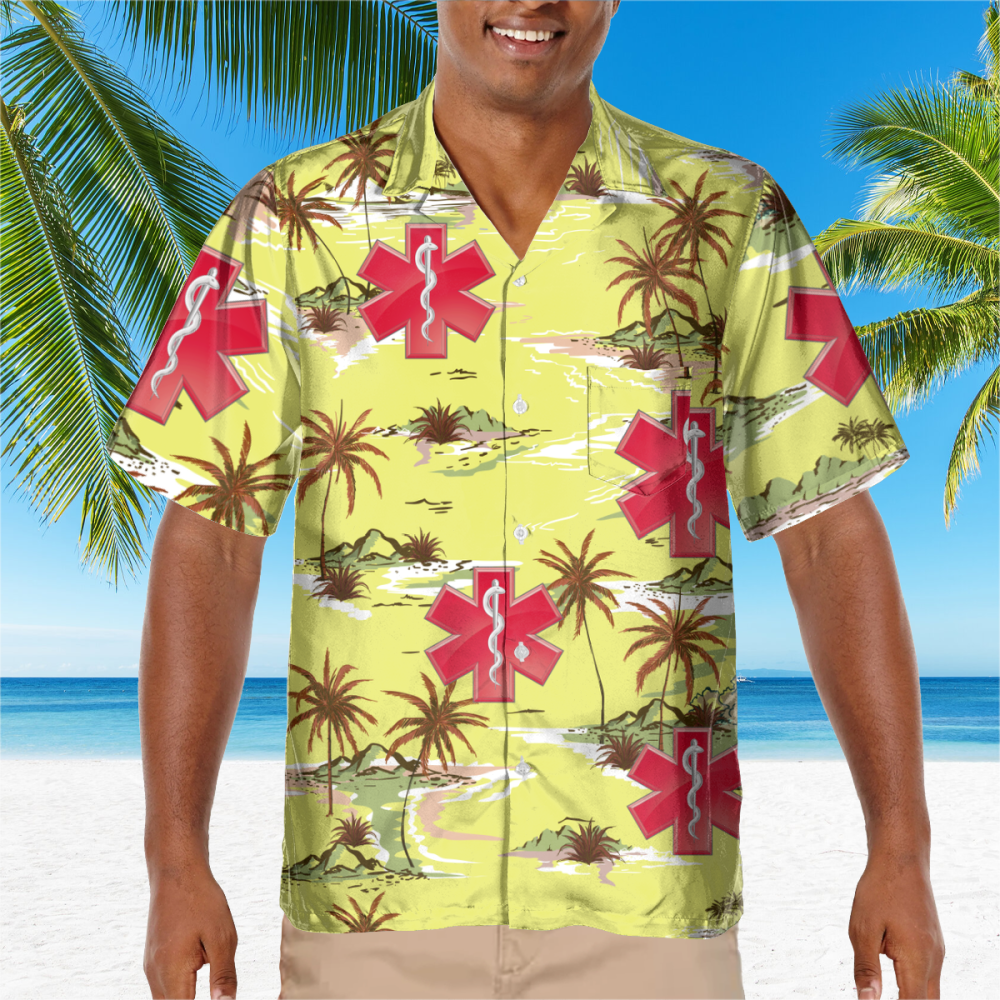 Awesome EMT AOP Pocket Hawaiian Shirt, Gift For Men Women HW0601