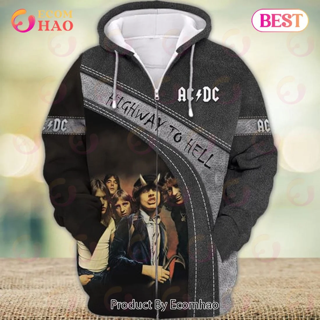 ACDC Highway To Hell Rock Band 3D Full Frint Shirts, Zip Hoodie, Man – Women, Warm, Premium Quality HZ0501
