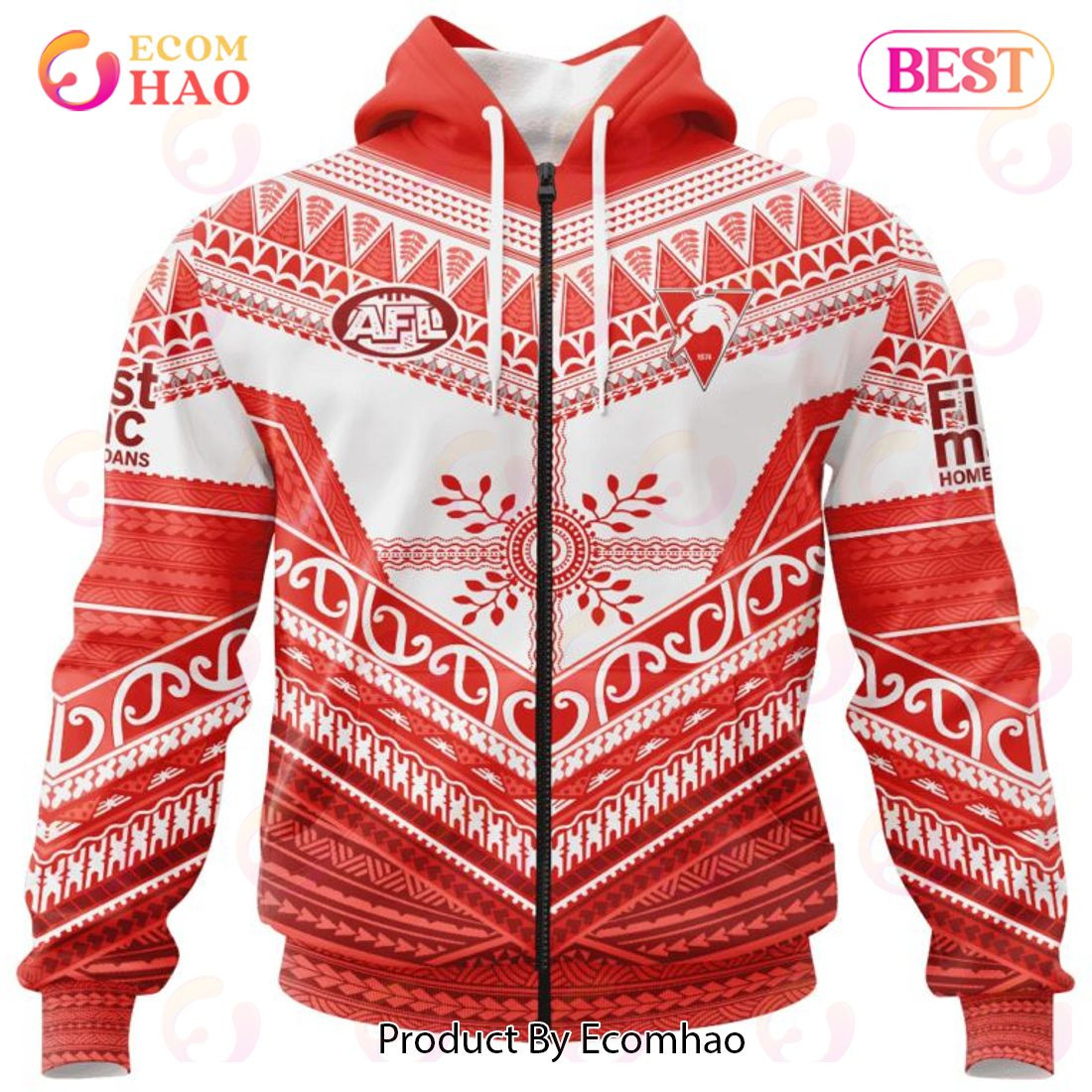 AFL Sydney Swans Special Pasifika Design 3D Hoodie, Zip Hoodie, Man - Women, Warm, Premium Quality HZ0501