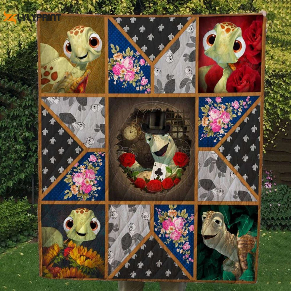 A Cute Turtle Customize Quilt Blanket , Soft Quilt, King Size, All Season Cozy Quilt QB0901
