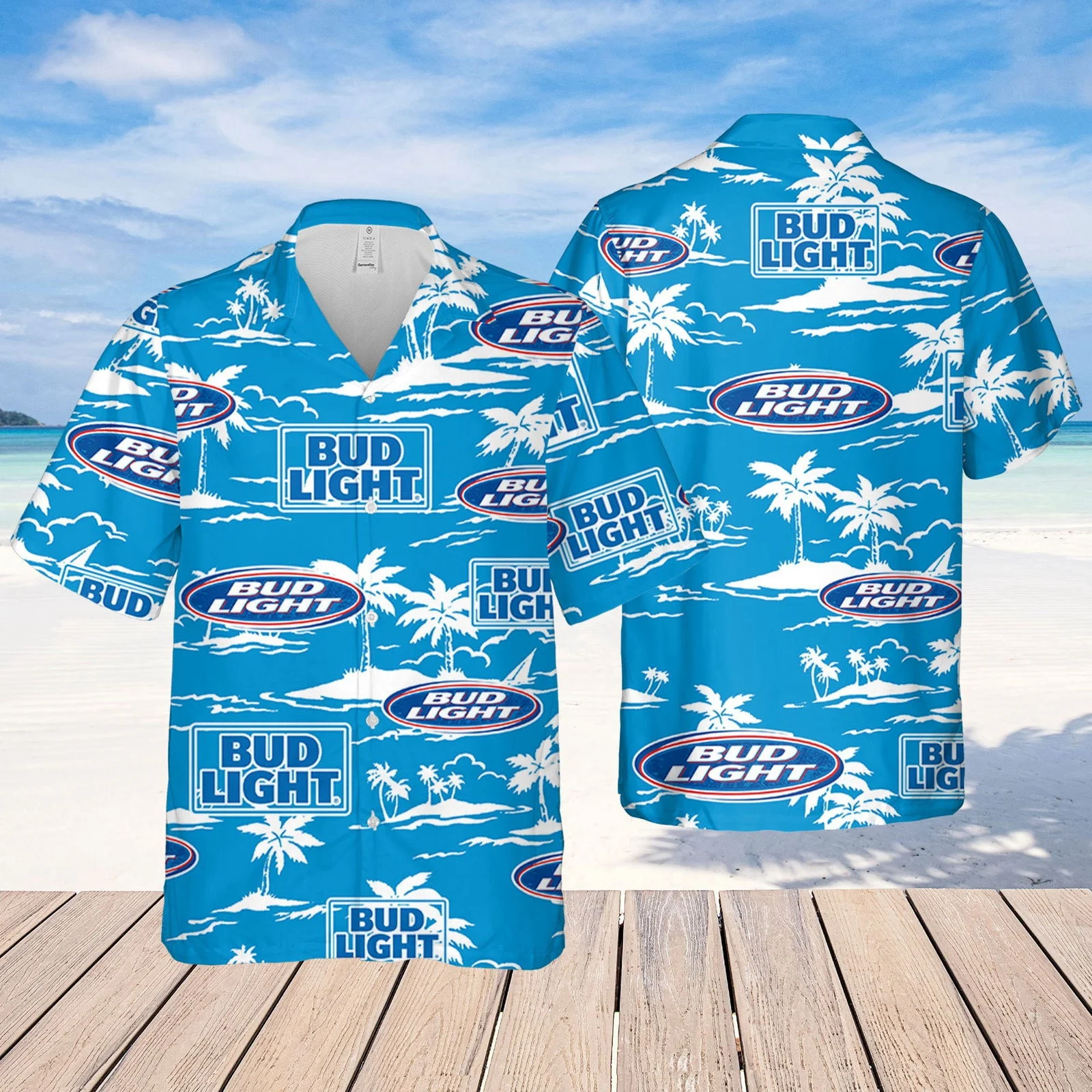 Bud Light Hawaiian Beach Pattern Shirt, Hawaii beer Shirt HW0601