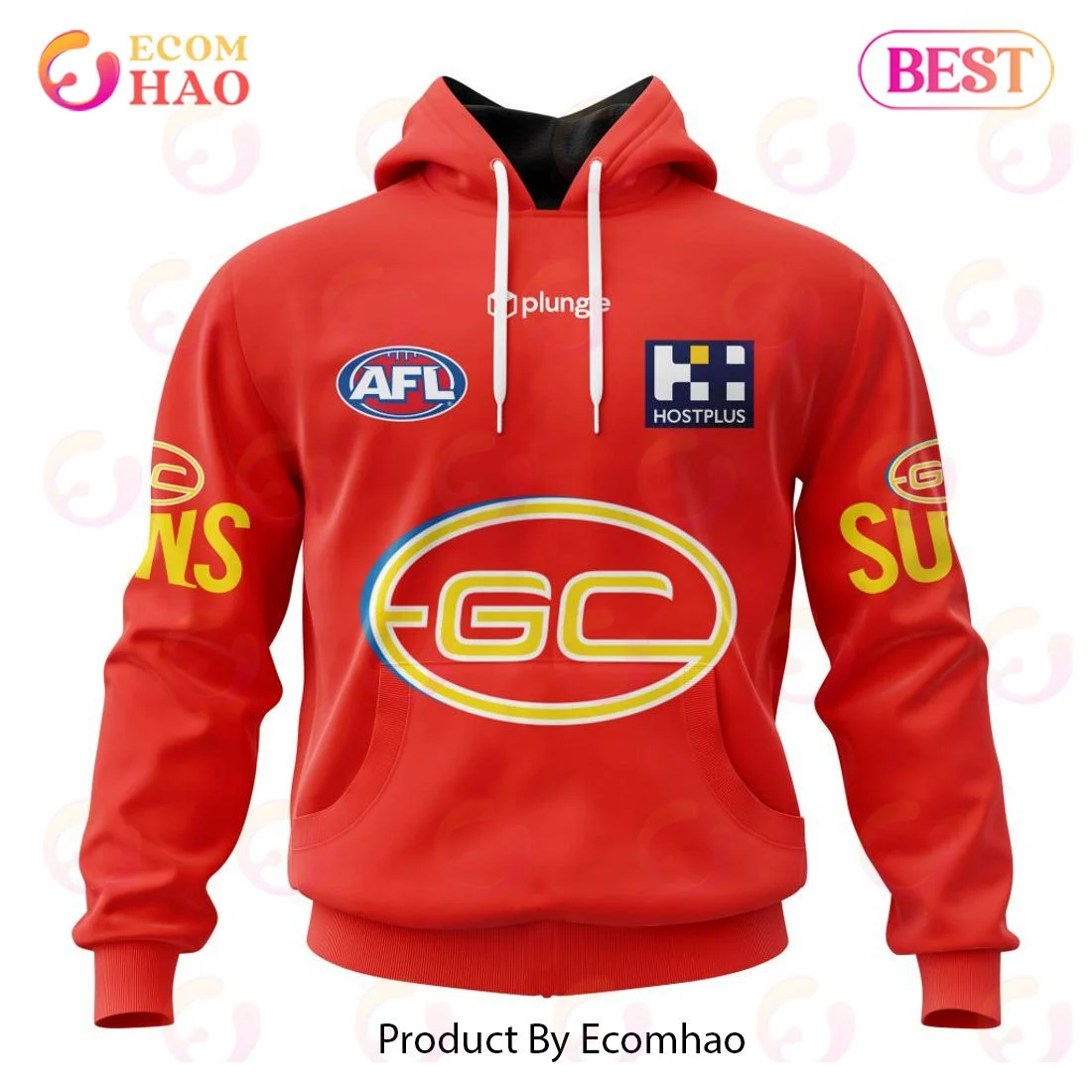 AFL Gold Coast Suns Home Kits 2023 3D Hoodie, Zip Hoodie, Man - Women, Warm, Premium Quality HZ0501