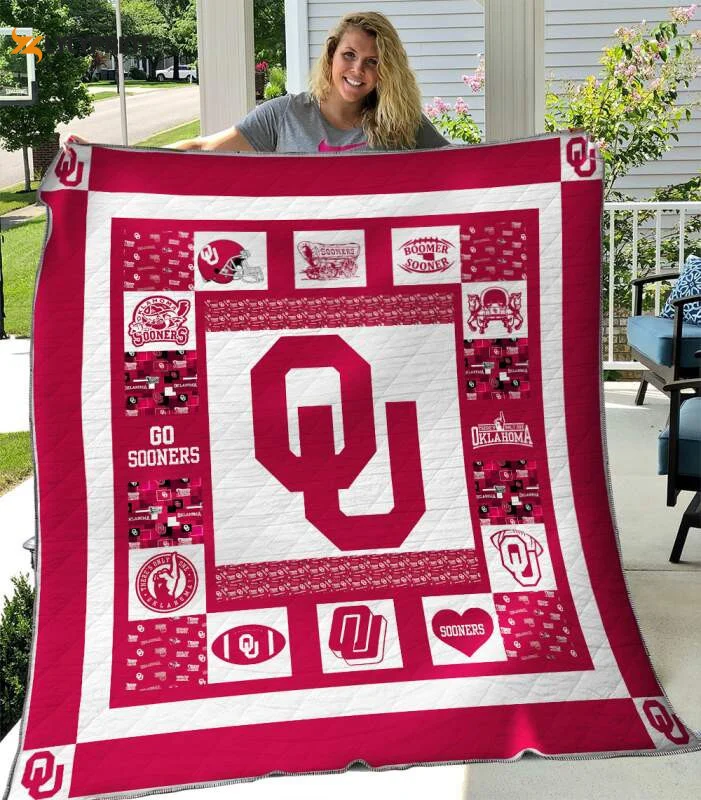 Oklahoma Sooners 3D Customized Quilt Blanket For Fans Home Decor Gift ,  Soft Quilt, King Size, All Season Cozy Quilt QB0901