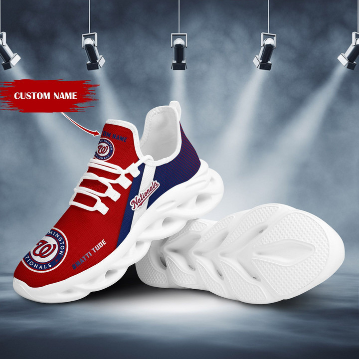 MLB Washington Nationals Custom Name Max Soul Shoes V6 Men Women MS0601