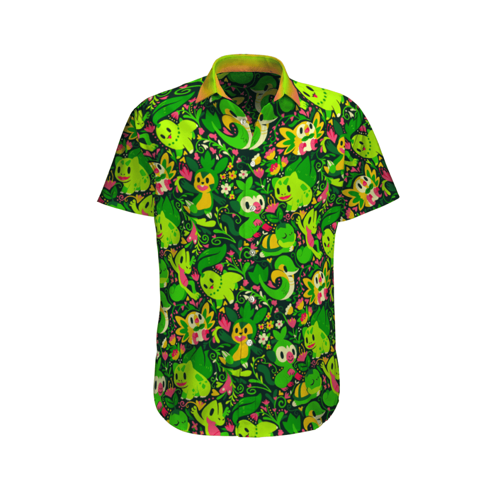 Pokemon Green Color Hawaii Shirt Summer 2023 Hot HW0601