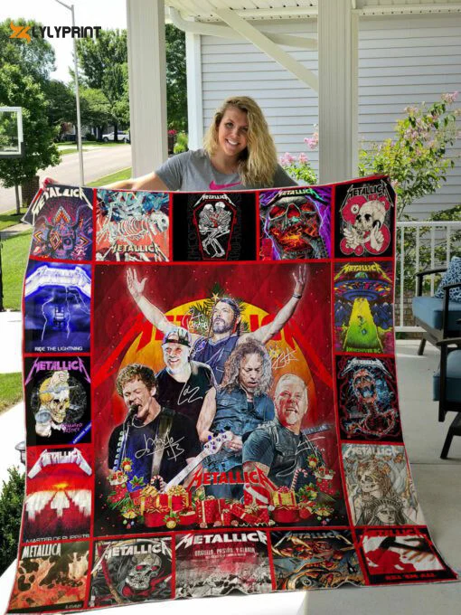 Metallica Quilt Blanket For Fans Home Decor Gift ,  Soft Quilt, King Size, All Season Cozy Quilt QB0901