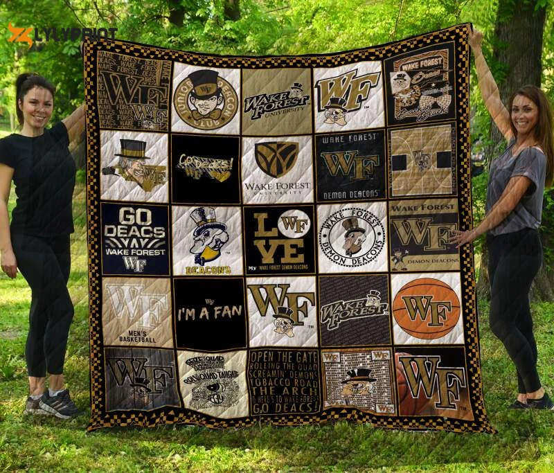 Wake Demon Deacons 3D Customized Quilt Blanket ,  Soft Quilt, King Size, All Season Cozy Quilt QB0901