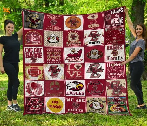 Ncaa Boston College Eagles 3D Customized Personalized 3D Customized Quilt Blanket For Fans Home Decor Gift ,  Soft Quilt, King Size, All Season Cozy Quilt QB0901
