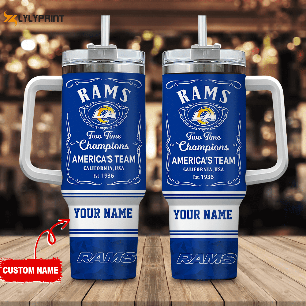 Los Angeles Rams Personalized Jack Daniel's 40oz Stanley Tumbler 0501TB40