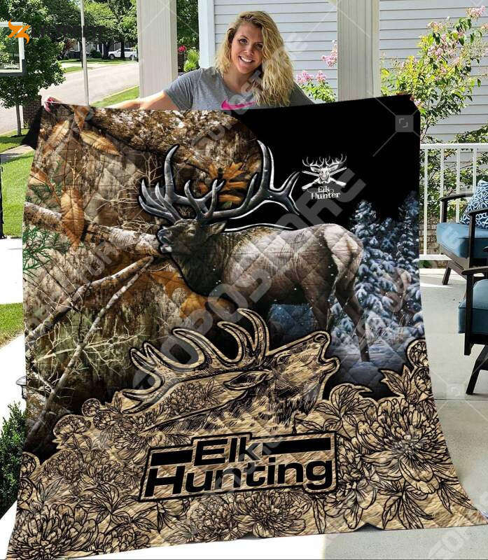 Elk Hunting Camo Sbu0411915 Awesome 3D Customized Quilt , Soft Quilt, King Size, All Season Cozy Quilt QB0901