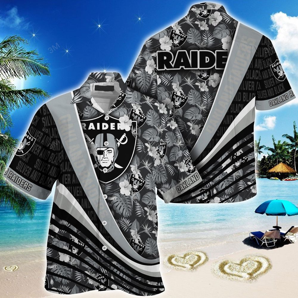 Oakland Raiders NFL-Summer Hawaii Shirt With Tropical Flower Pattern For Men And Women HW0601
