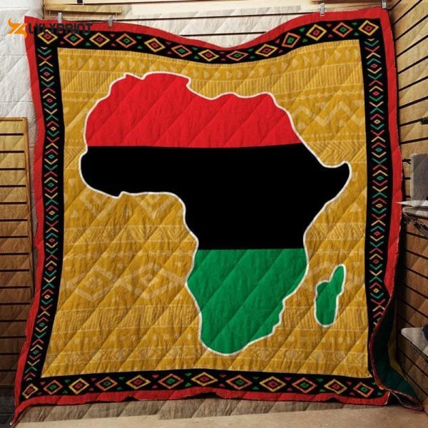 Africa Map Style 3D Customized Quilt Blanket For Fans Home Decor Gift ,  Soft Quilt, King Size, All Season Cozy Quilt QB0901