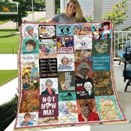 The Golden Girls Quilt Blanket For Fans Home Decor Gift , Soft Quilt, King Size, All Season Cozy Quilt QB0901