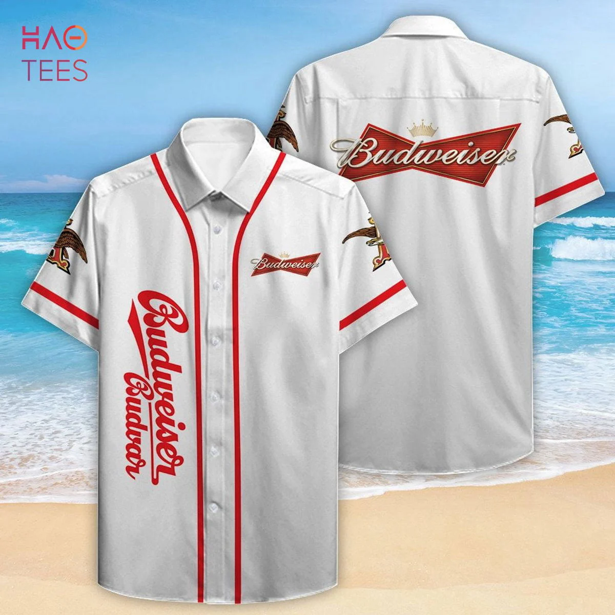Budweiser Budvar All Over Print 3D Hawaiian Shirt: Summer Style with a Refreshing Twist! HW0601