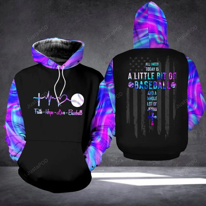 Faith Hope Love Baseball 3D All Print Hoodie, Zip- Up Hoodie HZ0501