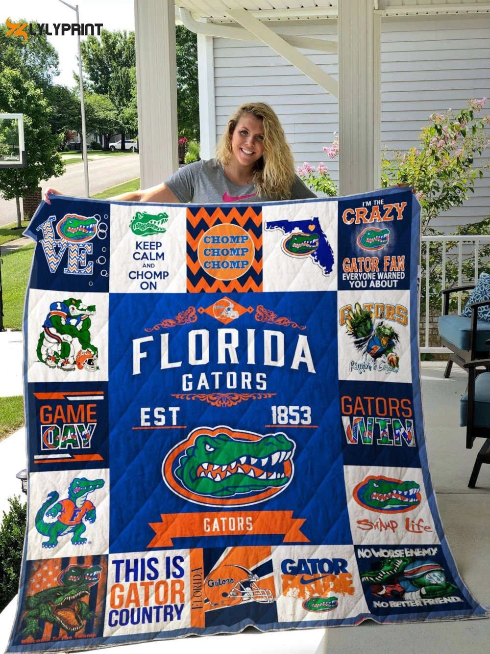 Florida Gators 1 Quilt Blanket For Fans Home Decor Gift , Soft Quilt, King Size, All Season Cozy Quilt QB0901