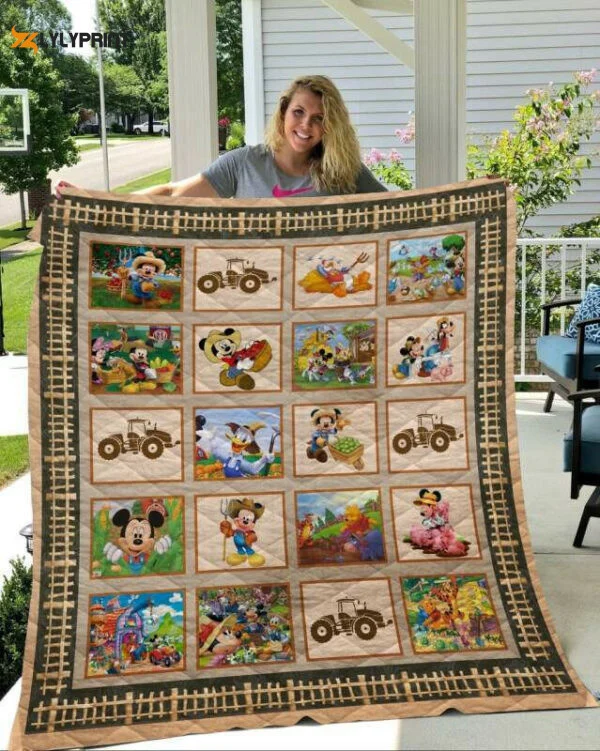 Disney Mickey Mouse And Friends Farmer 1k43 Gift Lover Quilt Blanket 1853 , Soft Quilt, King Size, All Season Cozy Quilt QB0901