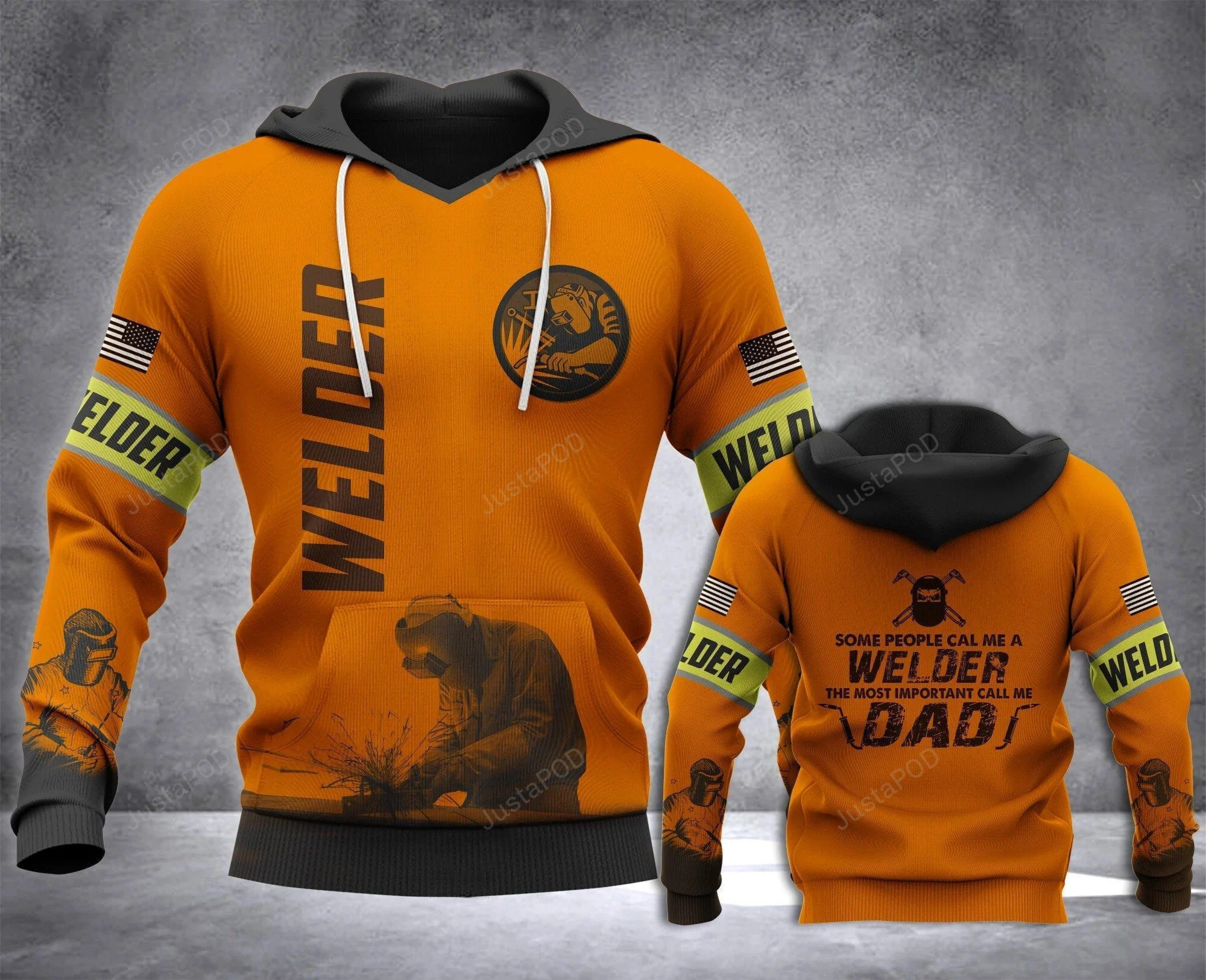Welder Orange 3D All Over Print Hoodie, Zip-up Hoodie HZ0501