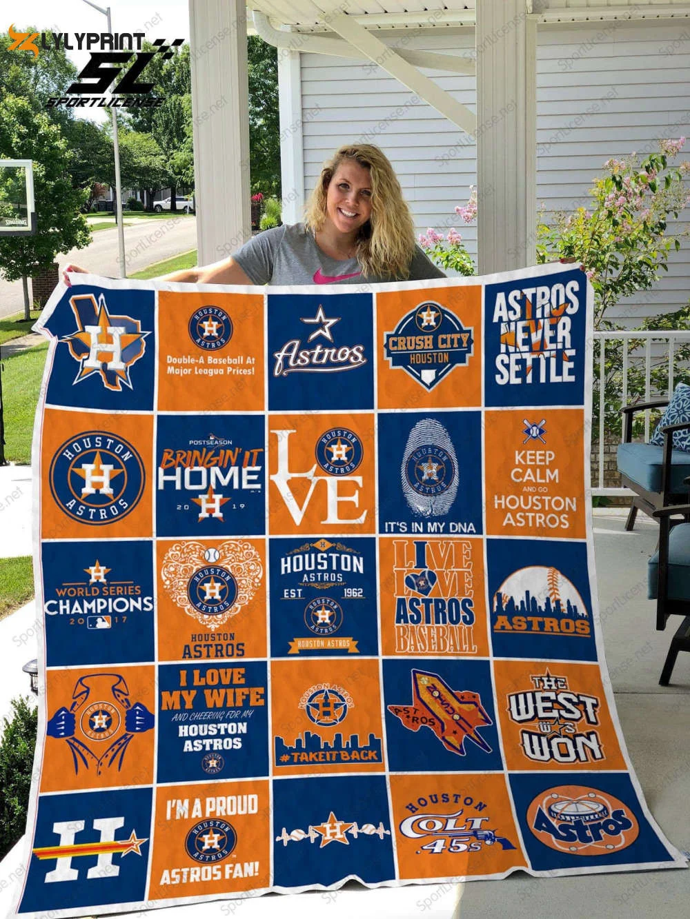 Houston Astros 1 Quilt Blanket For Fans Home Decor Gift ,  Soft Quilt, King Size, All Season Cozy Quilt QB0901