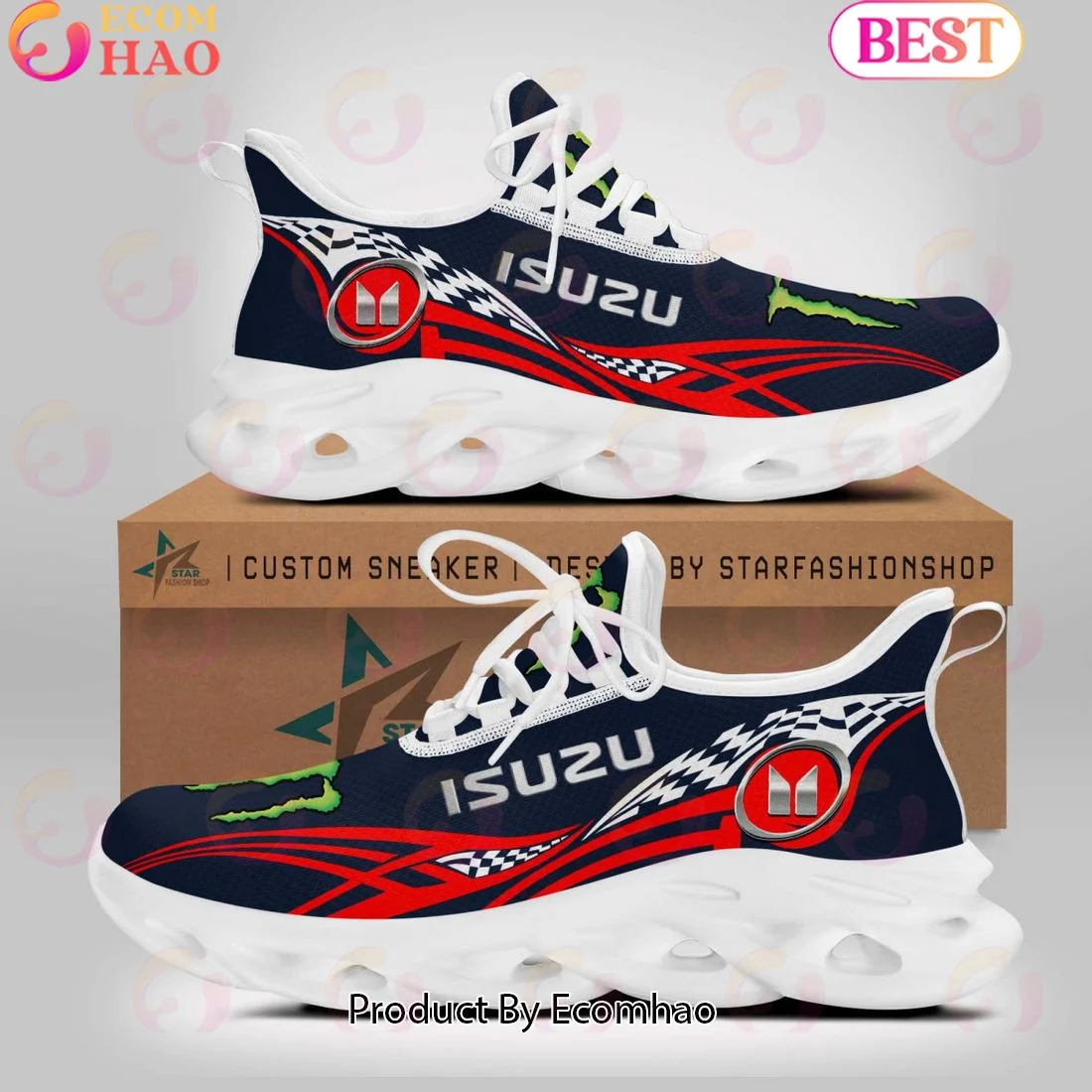 Isuzu Truck Monster Design Max Soul Shoes  Unisex sneakers MS0601