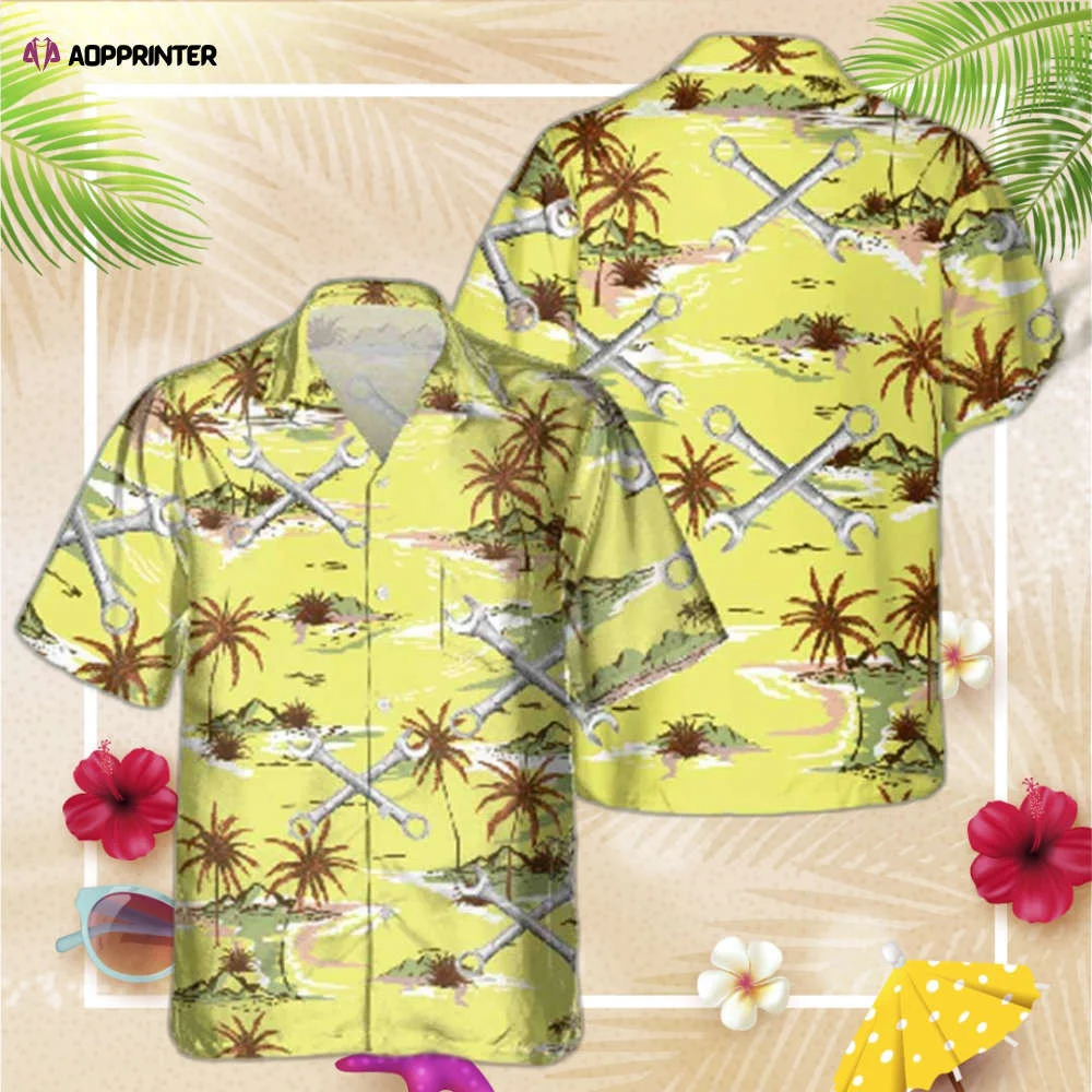 Awesome Mechanic AOP Pocket Hawaiian Shirt, Gift For Men Women HW0601