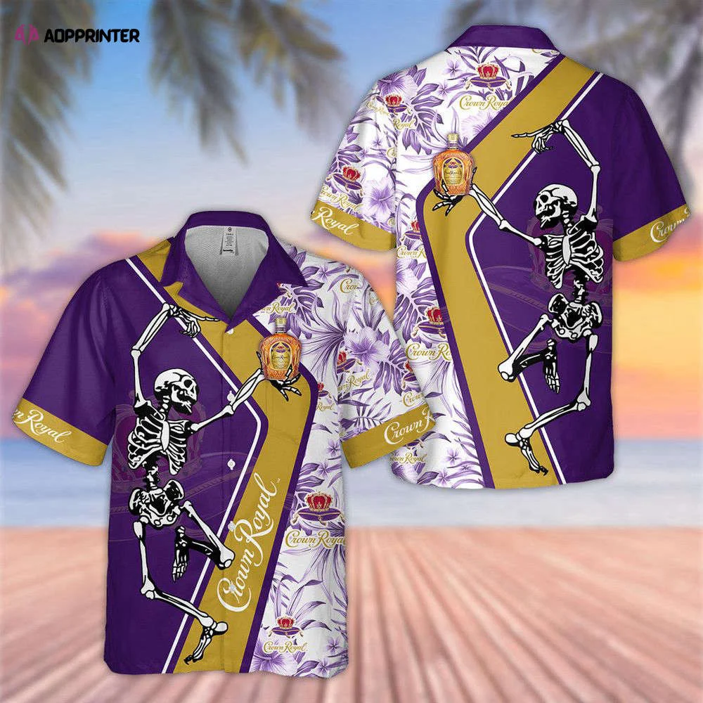 Crown Royal Happy Skeleton Hawaiian Shirt Gift for Men Women Holiday Gift HW0601