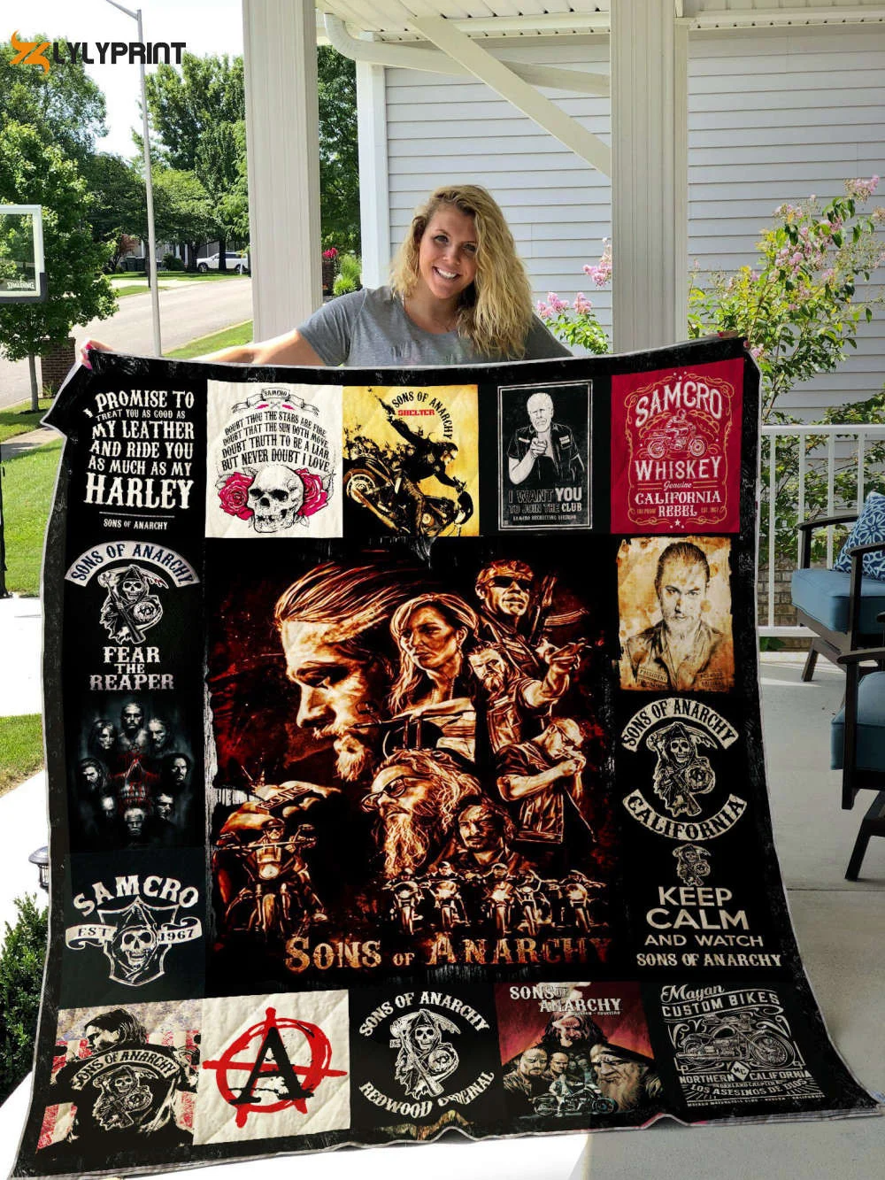 Sons Of Anarchy Quilt Blanket For Fans Home Decor Gift , Soft Quilt, King Size, All Season Cozy Quilt QB0901