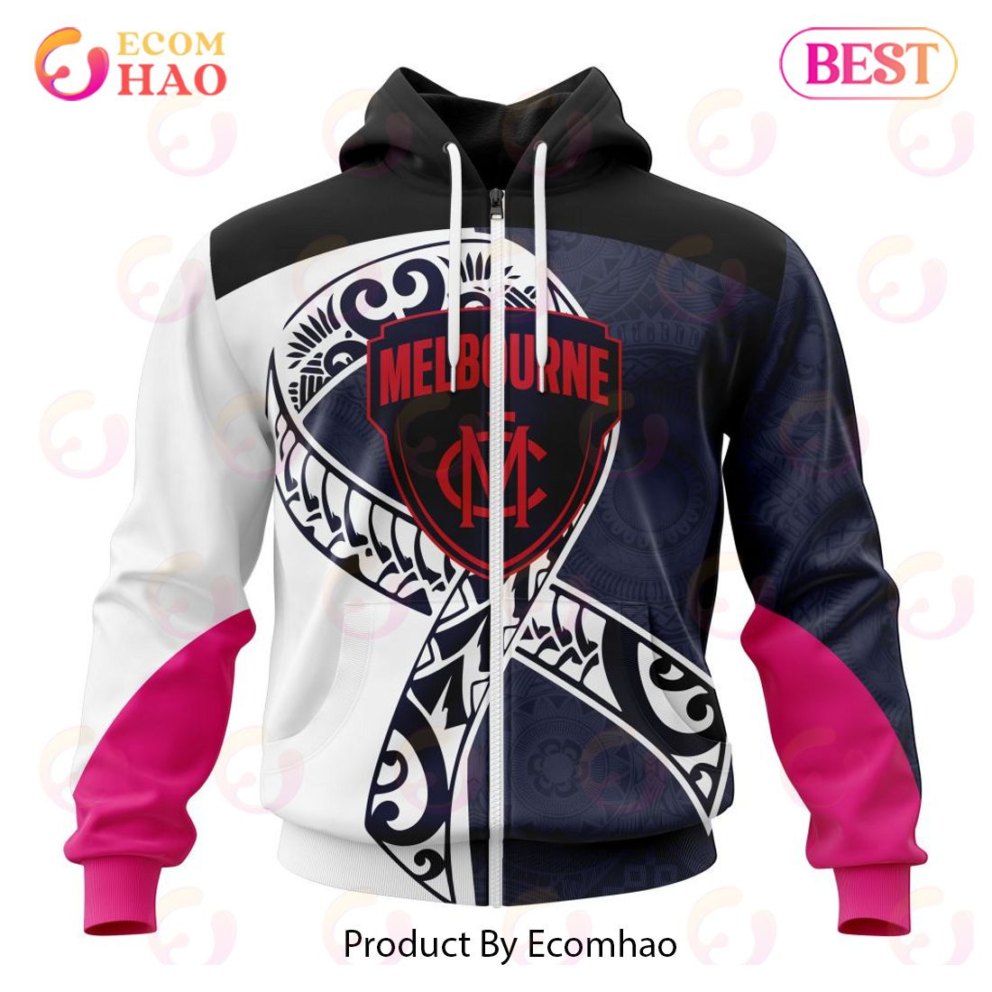 AFL Melbourne Football Club Specialized Kits Samoa Fight Cancer 3D Hoodie, Zip Hoodie, Man - Women, Warm, Premium Quality HZ0501