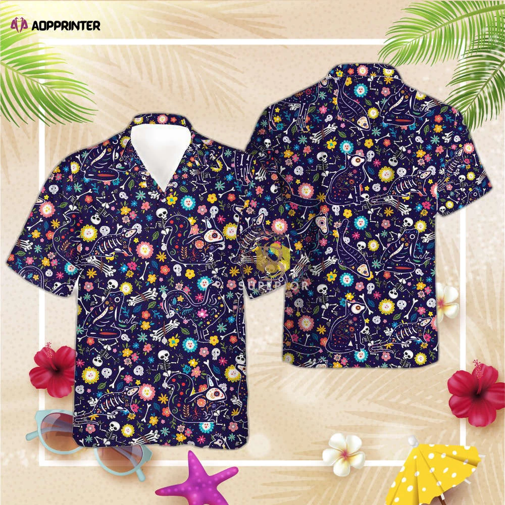 Skeleton Animal De Los Muertos Hawaiian Shirt, Gift For Men And Women HW0601
