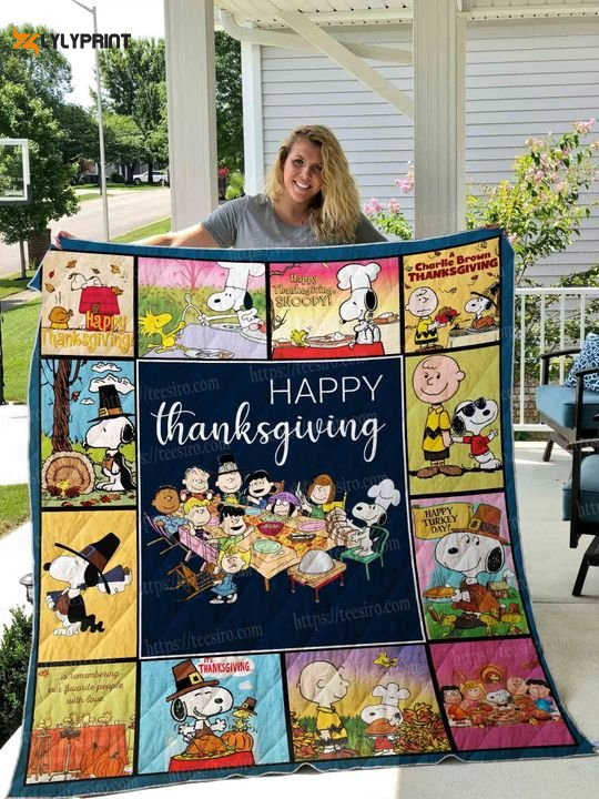 Snoopy Quilt Blanket For Fans Home Decor Giftu , Soft Quilt, King Size, All Season Cozy Quilt QB0901