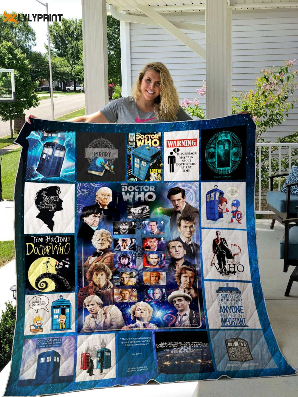 Doctor Who Quilt Blanket For Fans Home Decor Gift , Soft Quilt, King Size, All Season Cozy Quilt QB0901