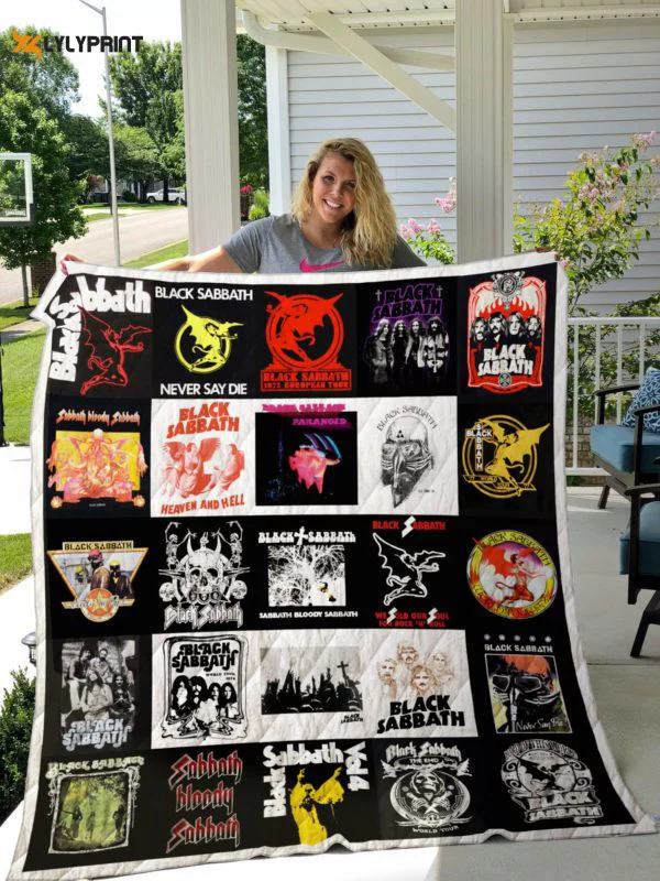 Black Sabbath Quilt Blanket For Fans Home Decor Gift , Soft Quilt, King Size, All Season Cozy Quilt QB0901