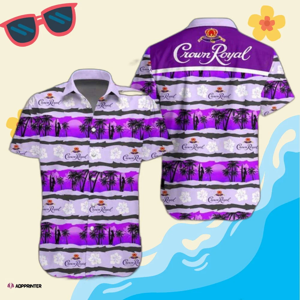 Tropical Beach Crown Royal Hawaiian Shirt HW0601