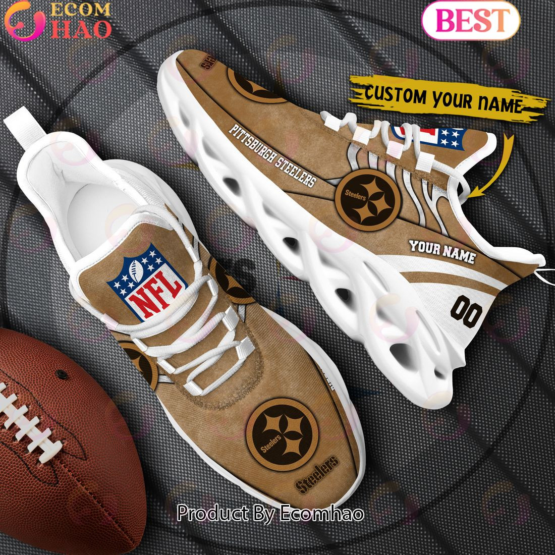 Custom Name Pittsburgh Steelers X Salute to Service For Veterans Day Celebration Max Soul Shoes  Unisex sneakers MS0601