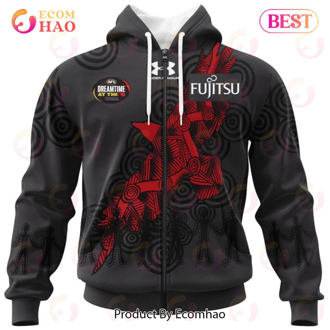 AFL Essendon Football Club Special Indigenous Design 3D Hoodie, Zip Hoodie, Man - Women, Warm, Premium Quality HZ0501